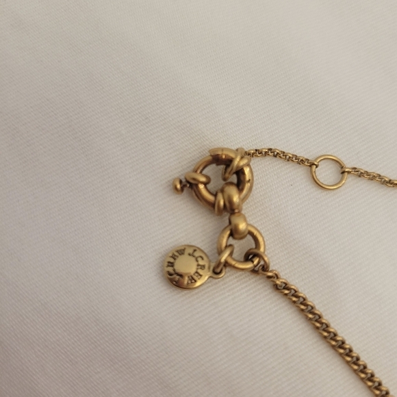 J. Crew Gold Tone Tassel Necklace with extension 25" - Picture 5 of 6